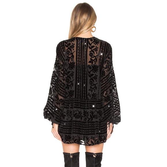 For Love And Lemons Jadore Dress in Noir - Picture 3 of 4